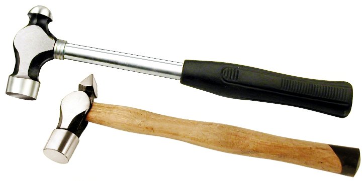 Ball & Cross Pein Hammers, Wooden or Steel Handle
