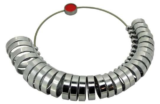Ring Sizer Flat 6 Mm Wide US Std. 1 to 15 Set of 29 Pcs