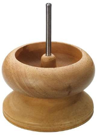 Wooden Bead Spinner With Round Base