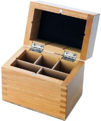 Wooden Box Empty With 5 Compartment For Gold Testing Kit