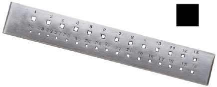 Draw Plate Square Holes Draw Plate Square Holes 6" - 20 Holes