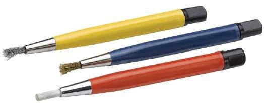 Scratch Brush Set of 3 (Fibre Glass , Brass & Steel)