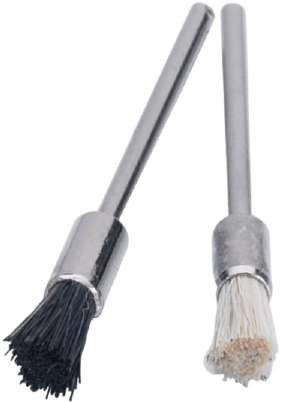 Polishing Brush White/Black Hair 3/32" Shank