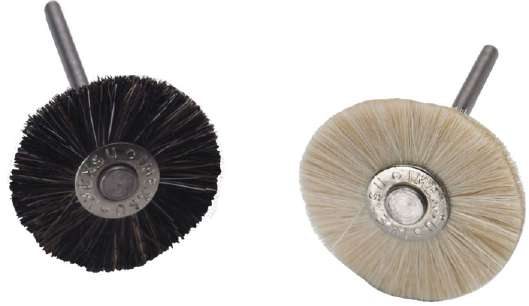 Mounted Hair Brush Black / White 3/32" Shank