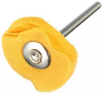 Mounted Yellow Cloth Buff 3/32" Shank
