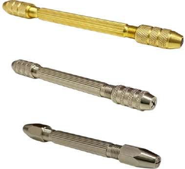 Brass Pin Vice Regular 3.25" Long