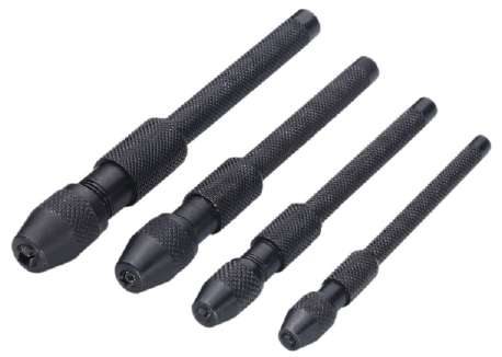 Pin Vice Black Set of 4 Size : 0 to 0.8 mm , 0.8 To 1.3 mm
