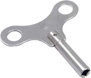 Nickelled Clock Key