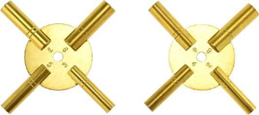 Brass Spider Key Four Prong