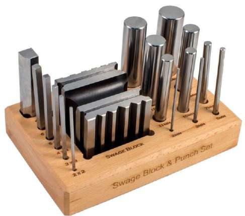 Swage Block & 16 Punch Set