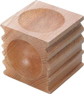 Wooden Fancy Dapping Block 2.5" X 2.5"