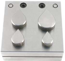 Tear Drop Punch Disc Cutter Set of 4 Punch Size 18x13, 21x15, 25x18, 30x22 mm