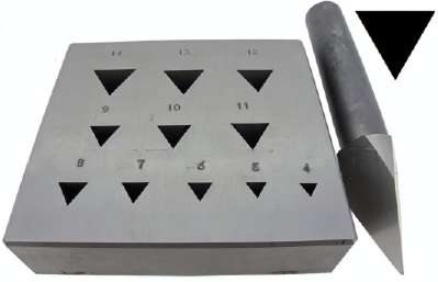 Bezel Block Triangle Hole with 17 Degree Punch
