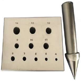 Bezel Block Oval Shape Hole with 17 Degree Punch