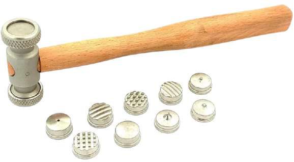 Texturing Hammer with 9 Interchangeable Heads