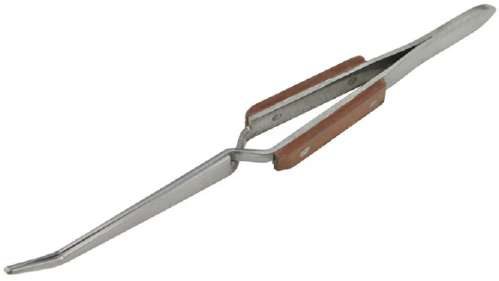 Tweezer Cross Lock with Fibre Grip Curved 165 mm Long