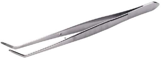 Multi Utility Tweezer SS Curved Tip with Guide Pin